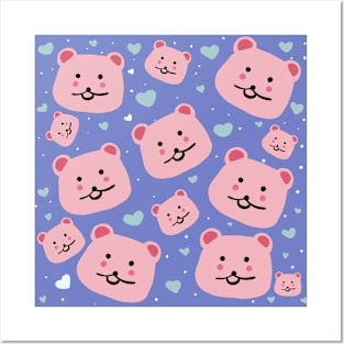 Pink bears Posters and Art